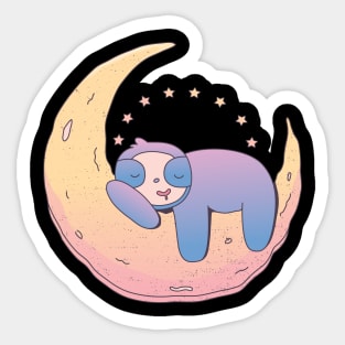 Sloth On Moon Sloth On The Moon Sticker